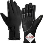 Pleneal Winter Waterproof Gloves for Men Women - Snow Ski Gloves with 10 Touchscreen Fingers & Comfortable Multiple-Layer Lining, Cycling Gloves